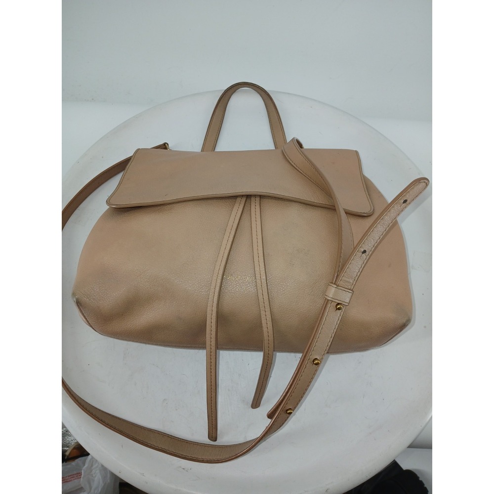 MANSUR GAVRIEL Tan Leather Buttery Soft Purse Handbag Bag Backpack A133 - Picture 7 of 10